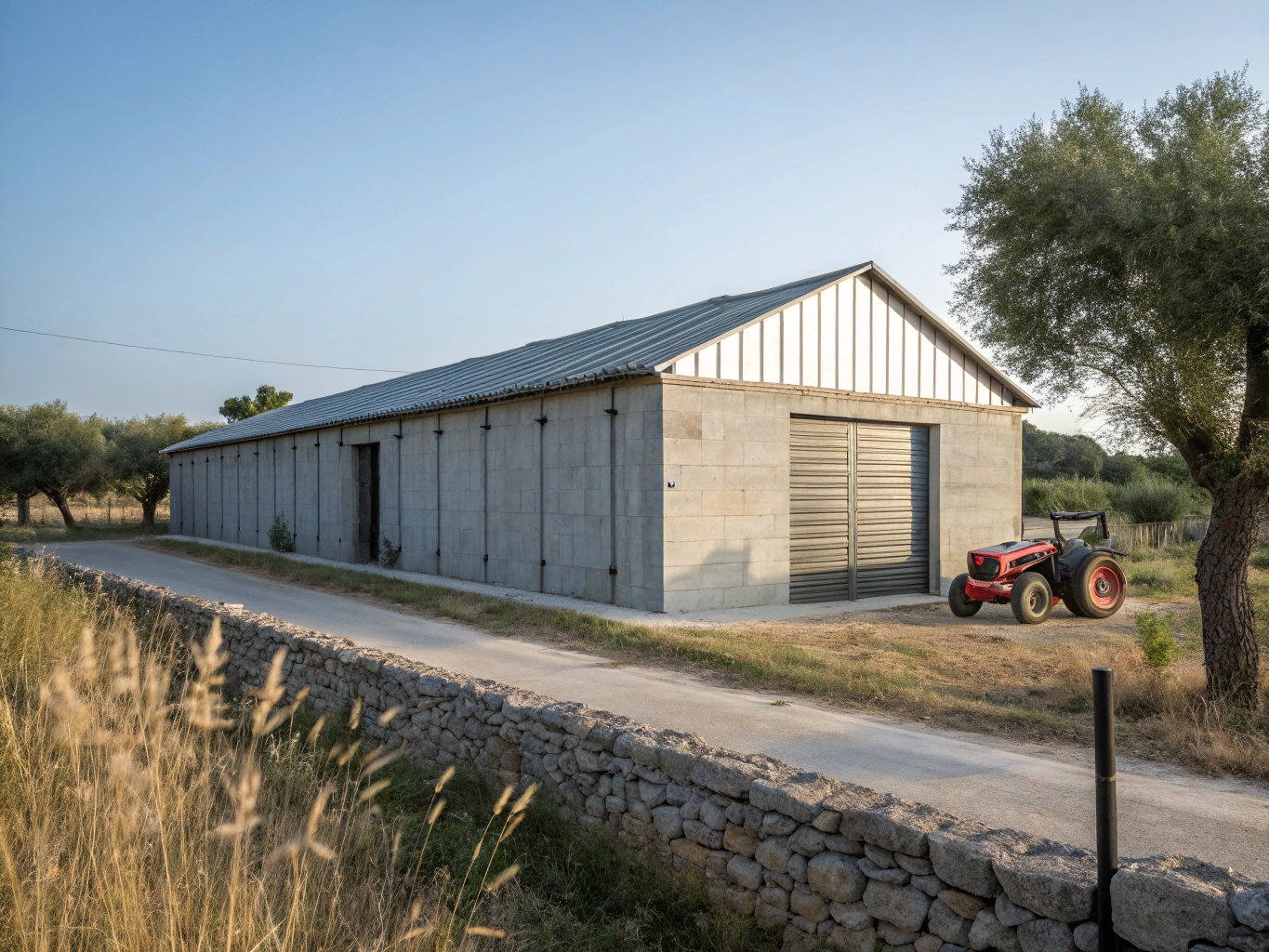 Integration of concrete structures within a rural landscape